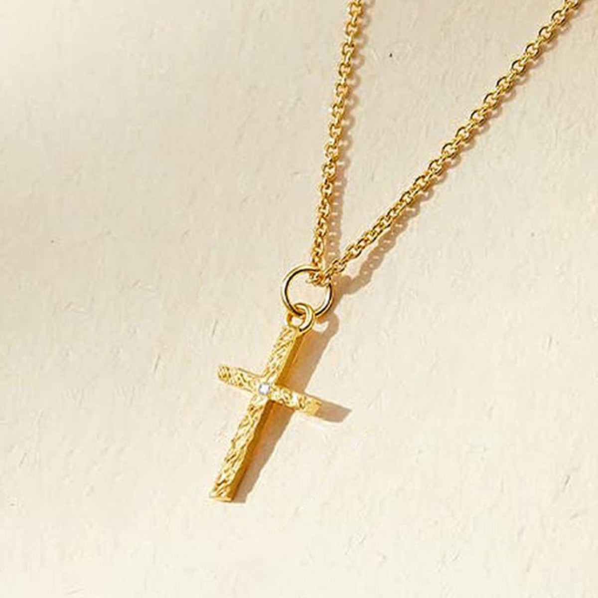 Set of 2: 14k Initial and Cross Necklaces