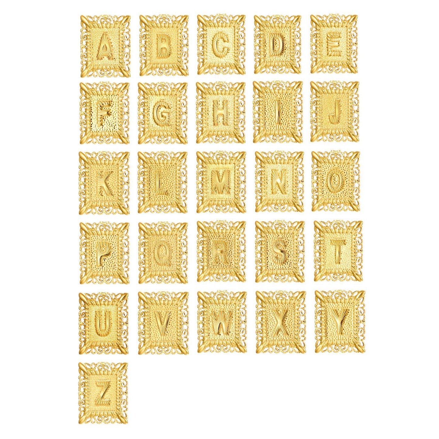 Set of 2: 14k Initial and Cross Necklaces