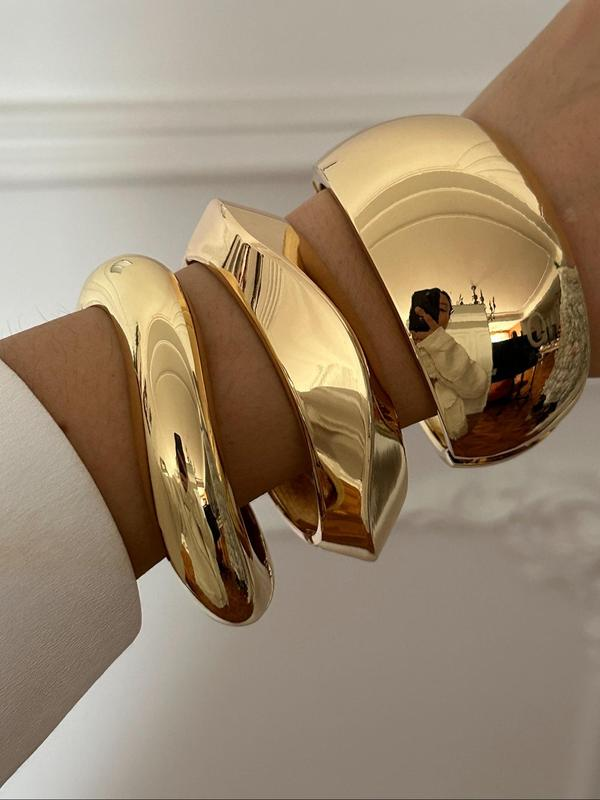 Set of 3 Chunky Cuff Bracelets