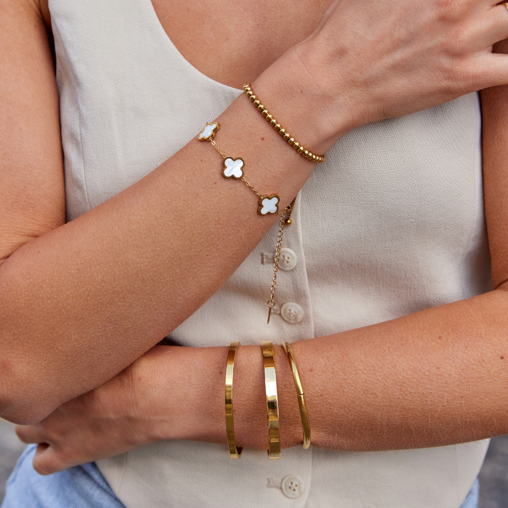 Gold Lily Bangle