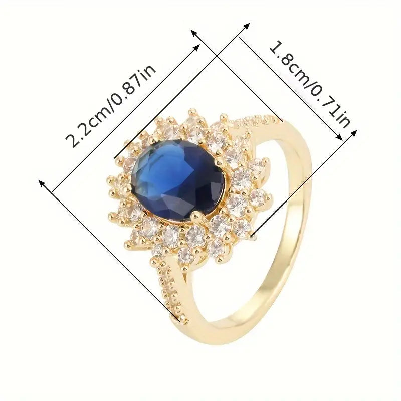 ELARA SAPPHIRA GOLD RING