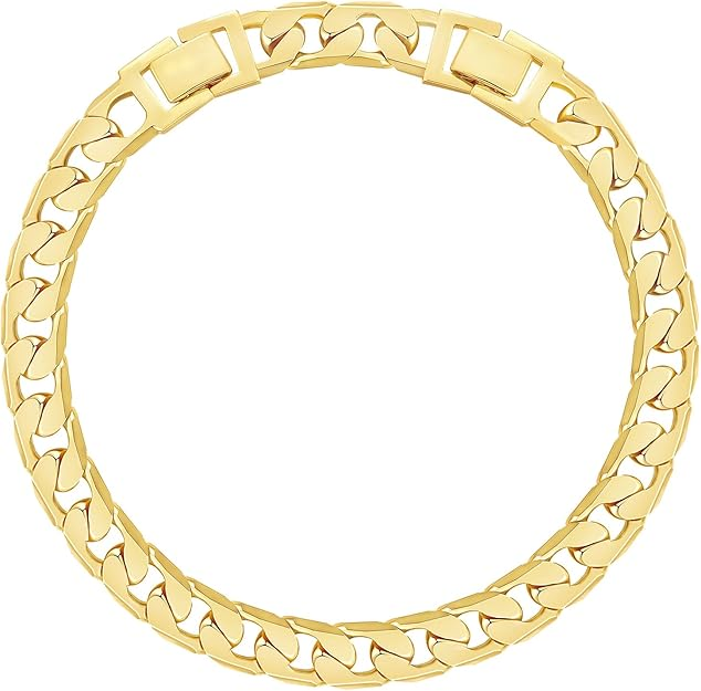 Set of 2 Chunky 14k Gold Link Anklets