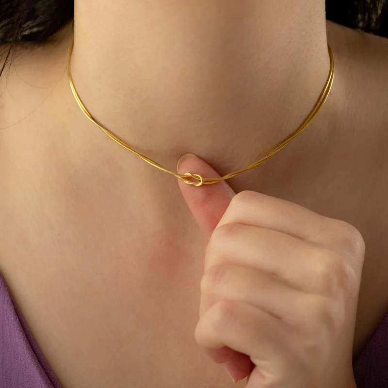 Custom Engraved Love Knot Necklace