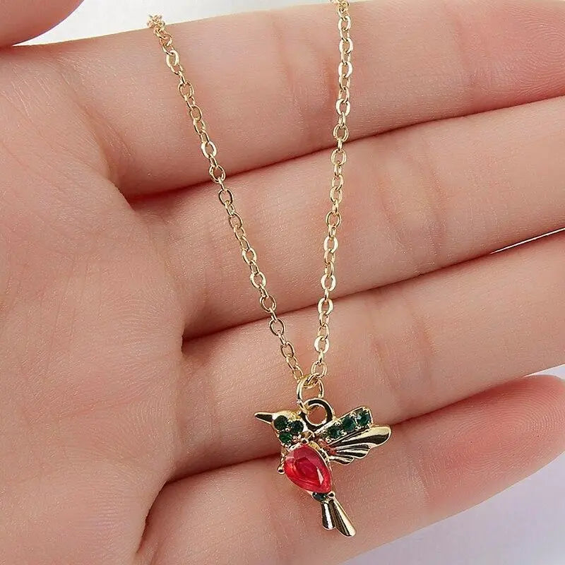 ENAMEL HUMMINGBIRD NECKLACE