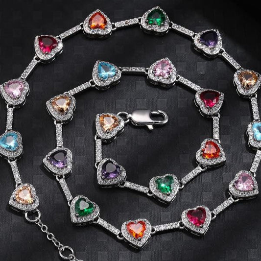 Vibrant Heart Shaped Necklace
