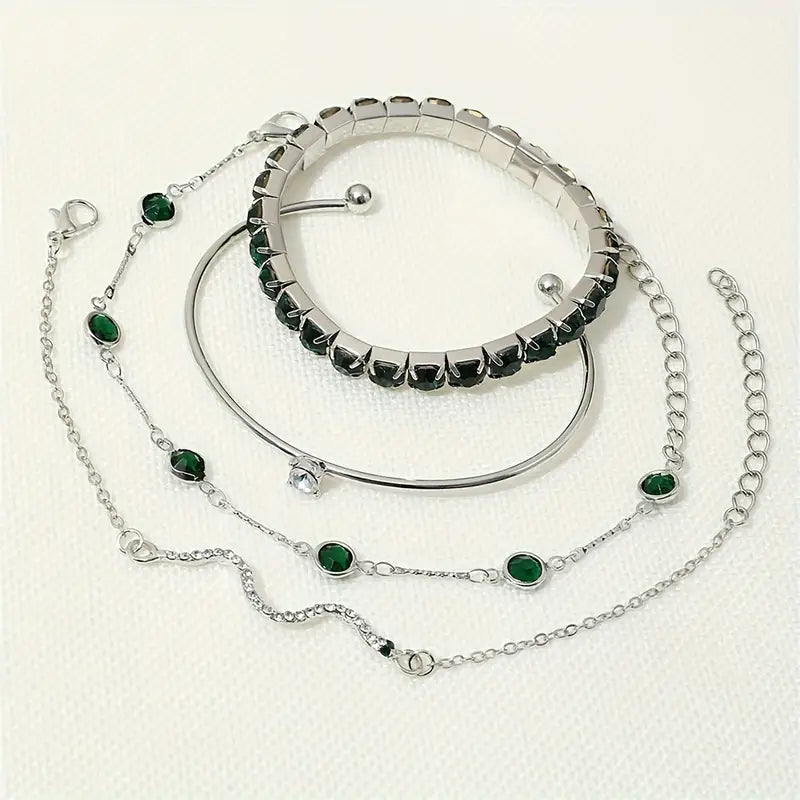Emerald Gemstone Bracelet