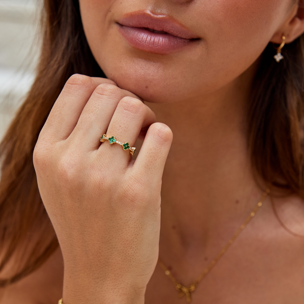 Clover Crystal Ring by Lucky