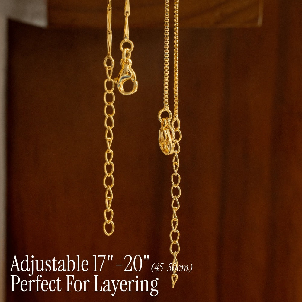Set of 2 - 14k Gold Initial Necklaces with Diamonds