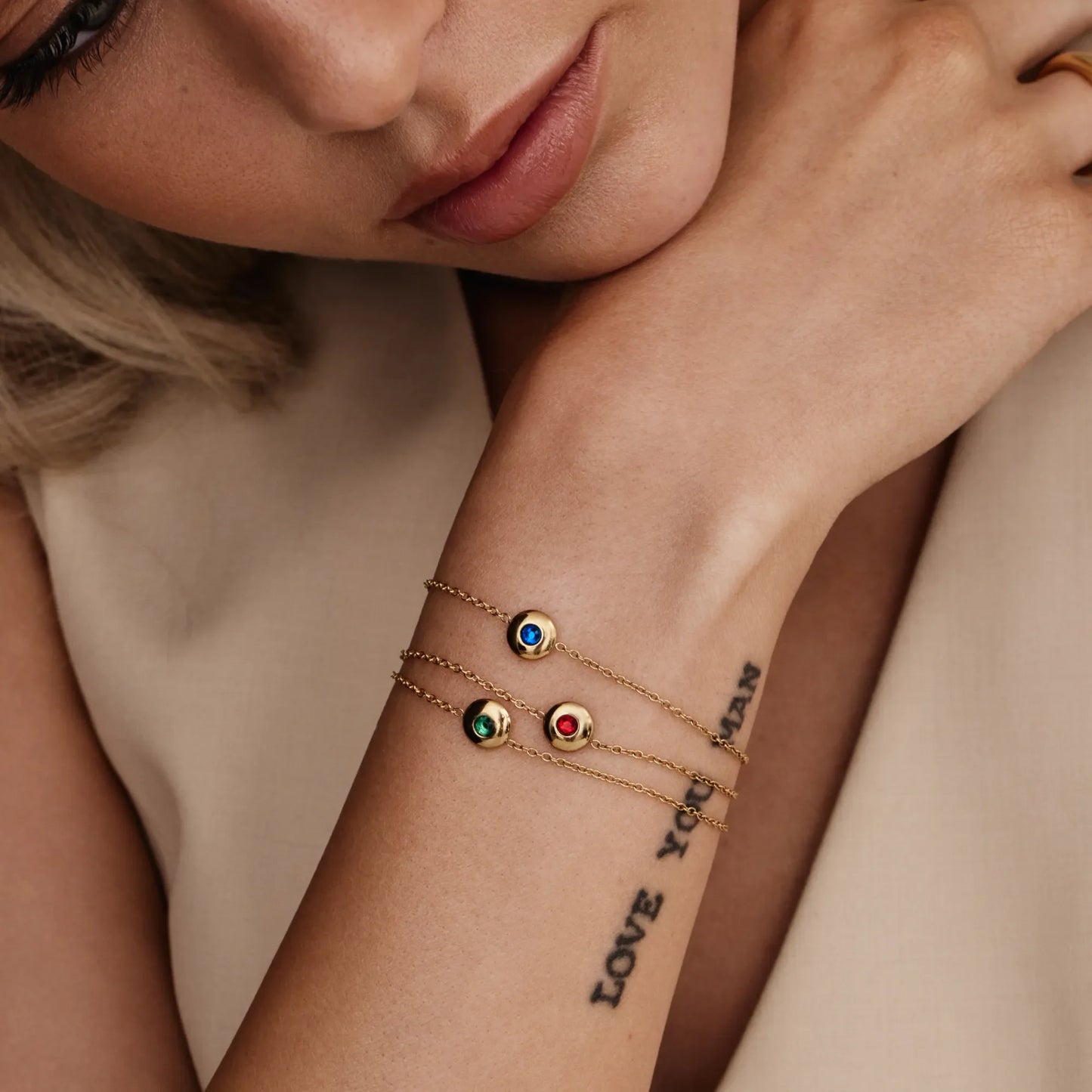 Petite Birthstone Charm Bracelet