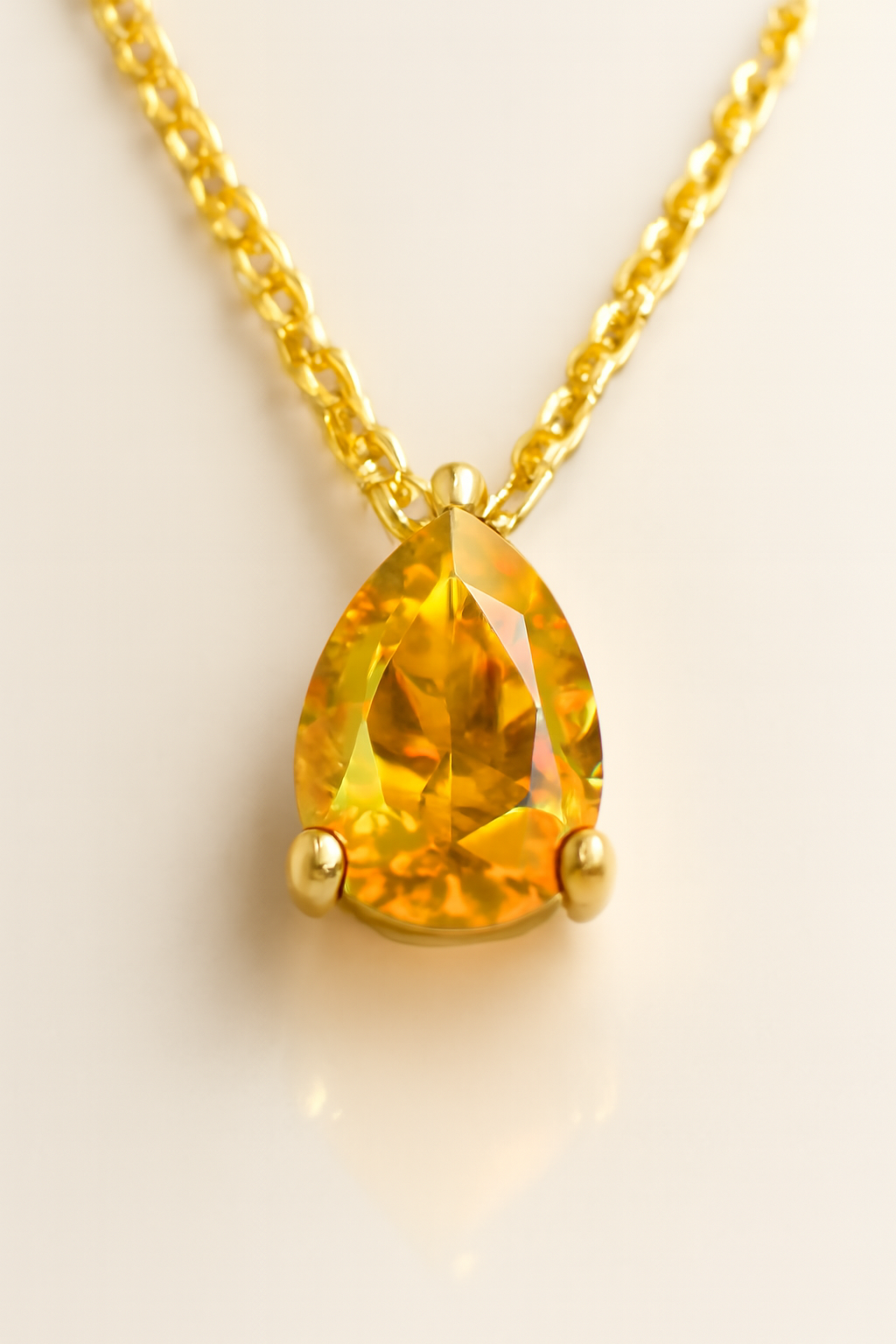 Teardrop Birthstone Necklace