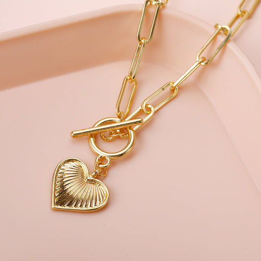 Chunky Heart Chain Necklace