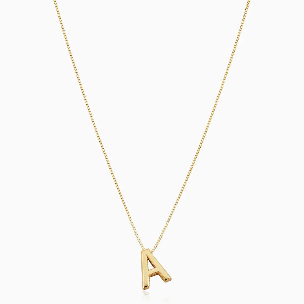 GOLD INITIAL NECKLACE - LOVE LETTER