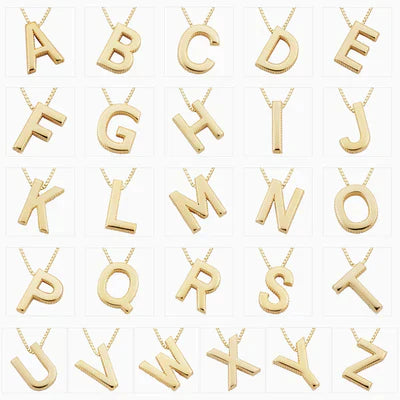GOLD INITIAL NECKLACE - LOVE LETTER