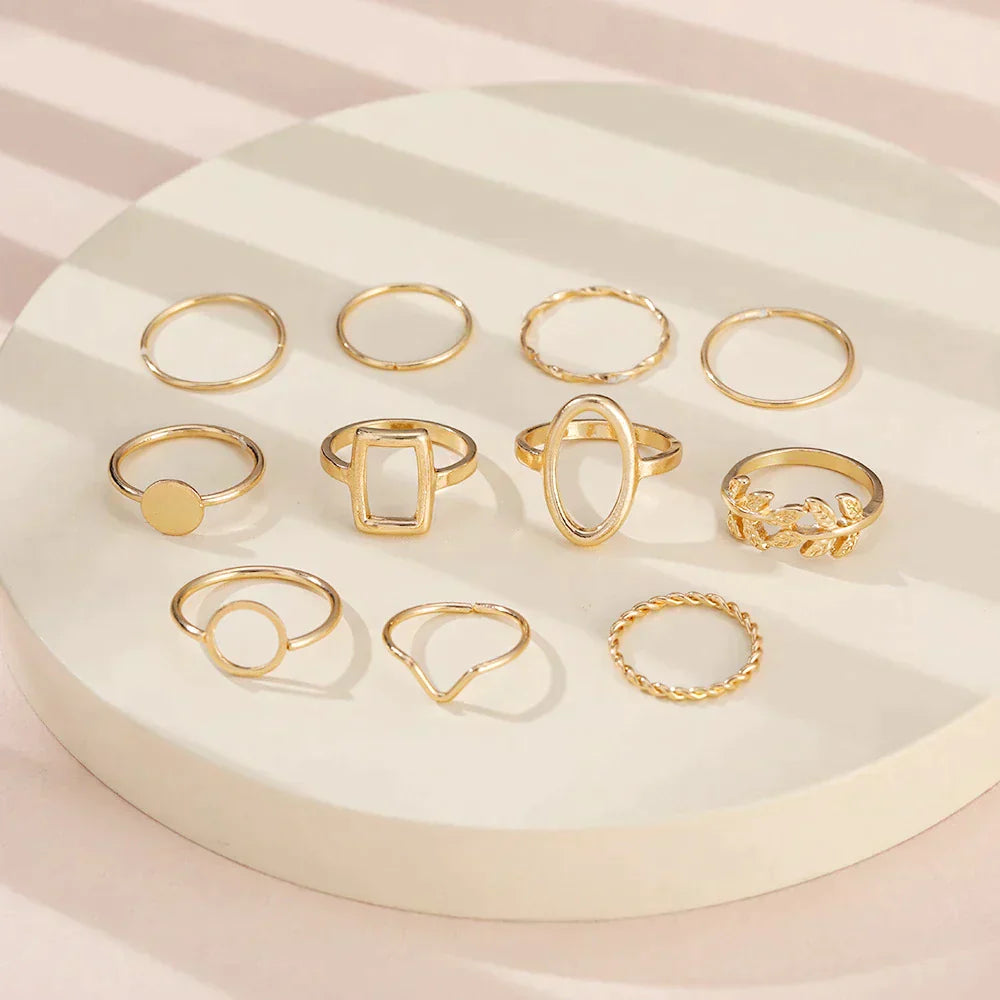 Set of 11 Vintage Silver Rings