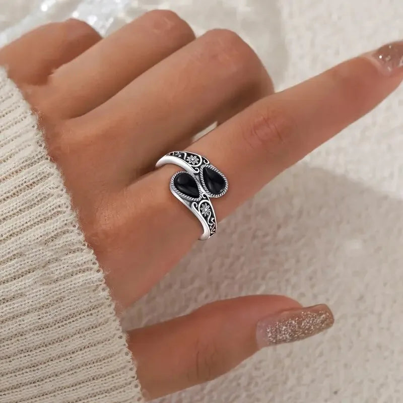 Graceful Moonstone Floral Ring