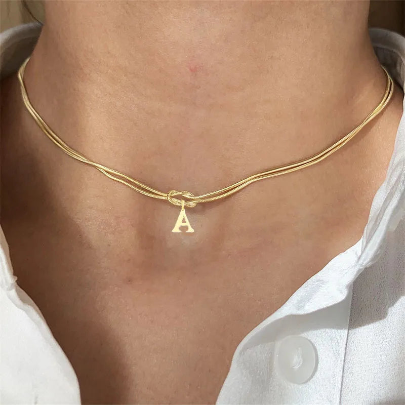 Custom Engraved Love Knot Necklace