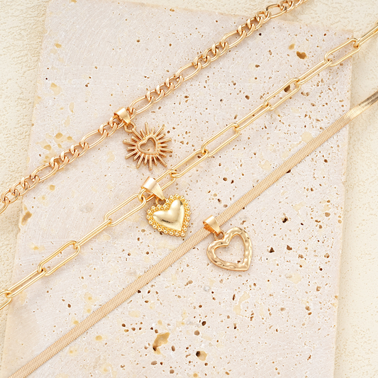 3pc Boho Heart Jewellery Set