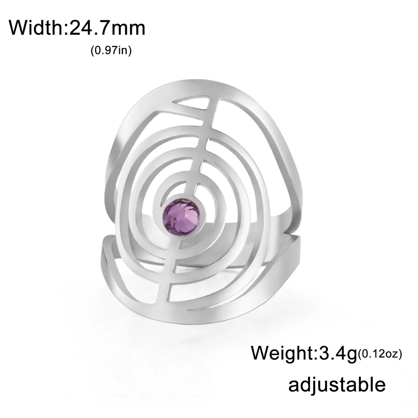 Twisted Gemstone Ring