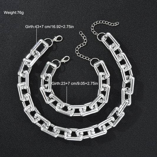 2pc Thick Paperclip Jewellery Set