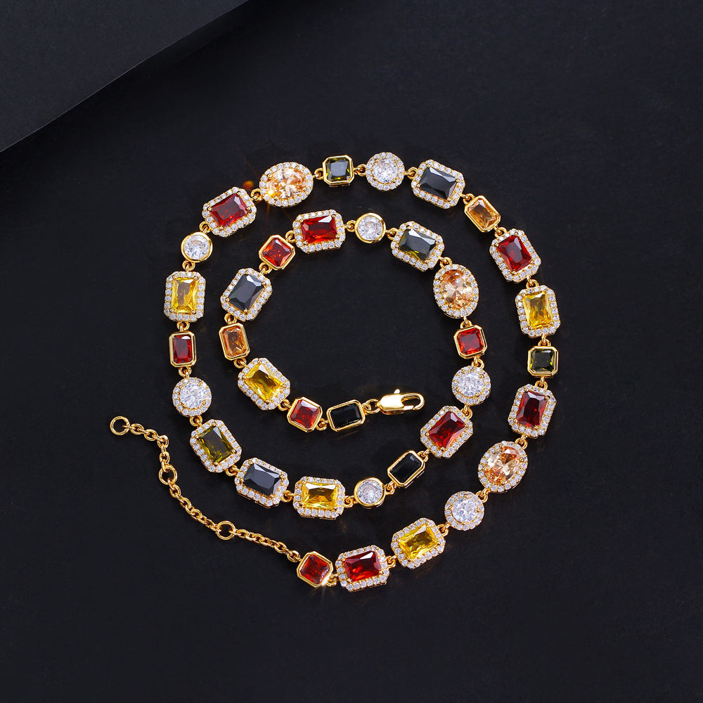 Colorful Gemstone Statement Necklace