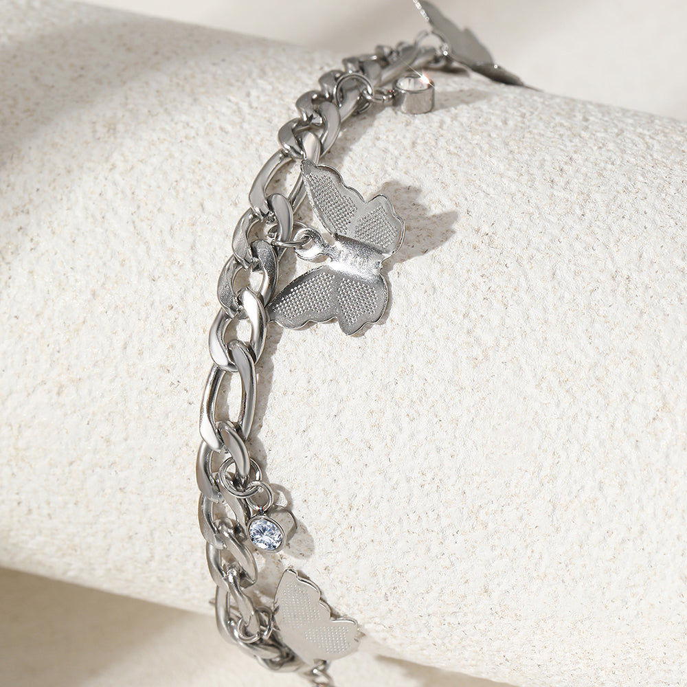 Butterfly Pendant Chain Anklet