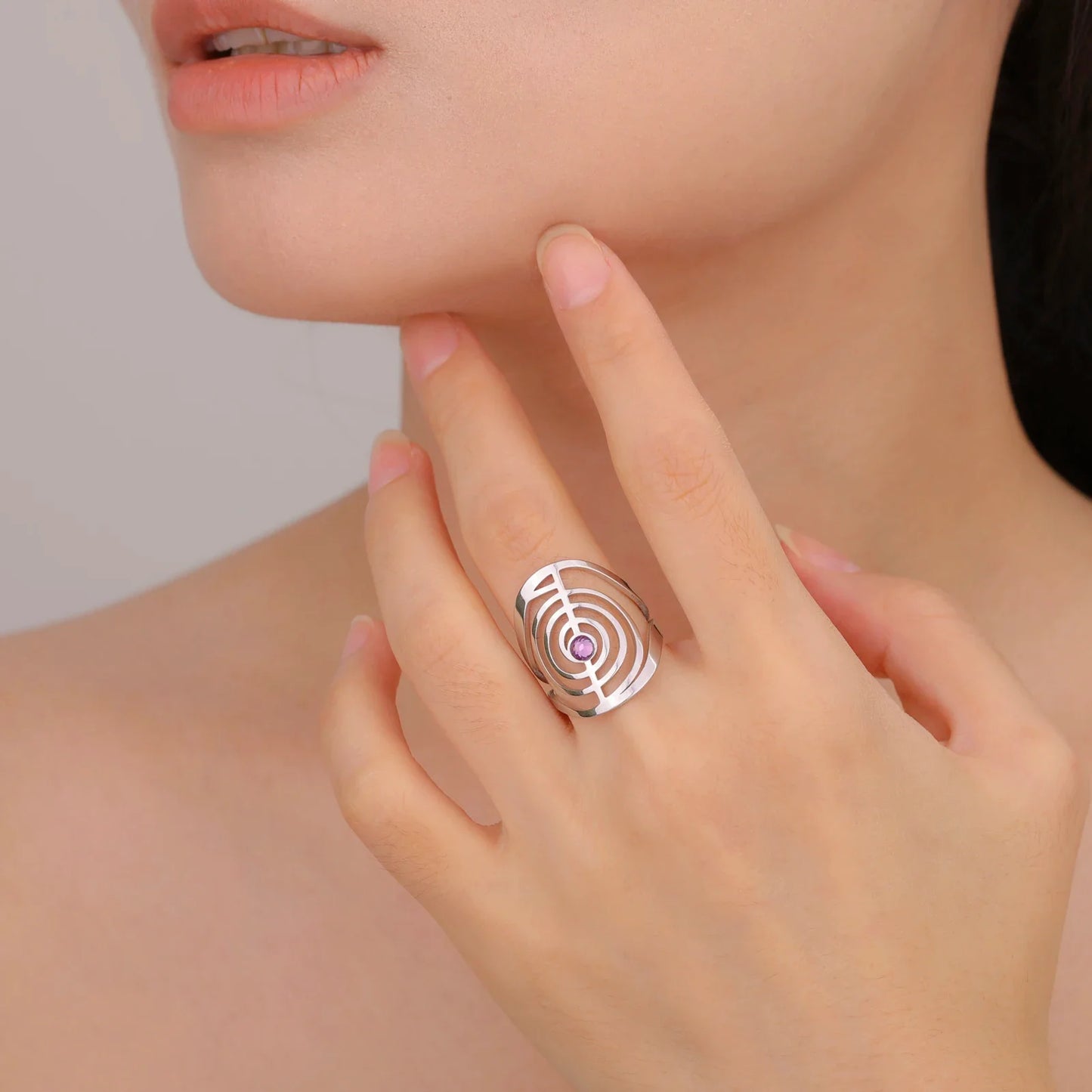 Twisted Gemstone Ring