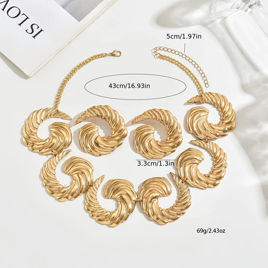 14k Gold Spiral Jewellery Set