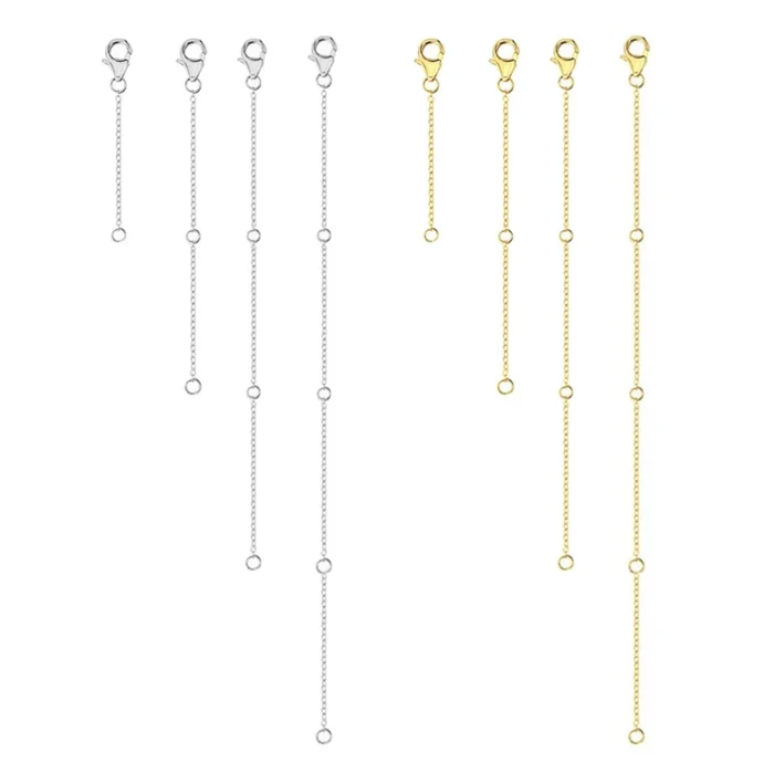 4-Piece Necklace Extender Set (2-8 inches / 5-20 cm)