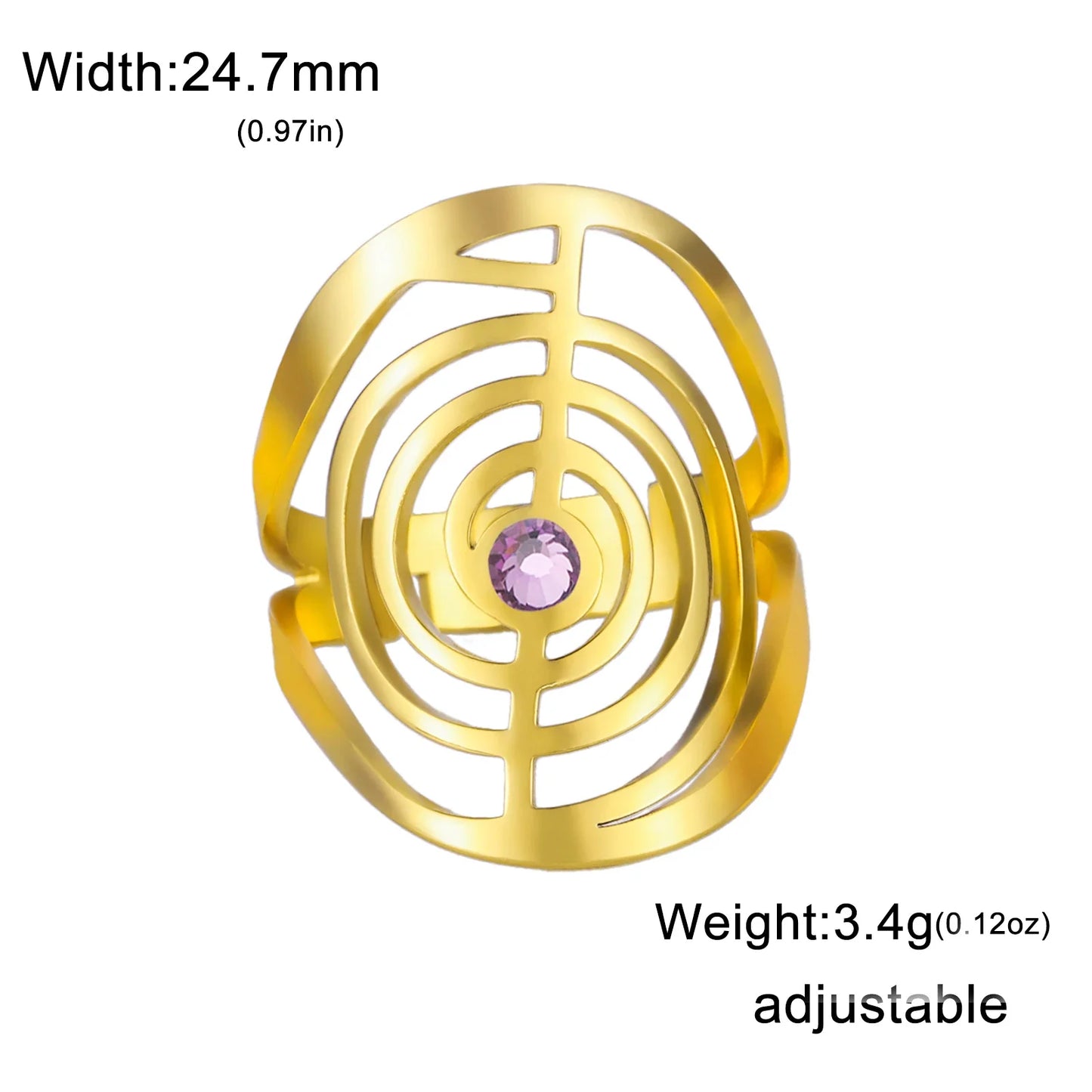 Twisted Gemstone Ring