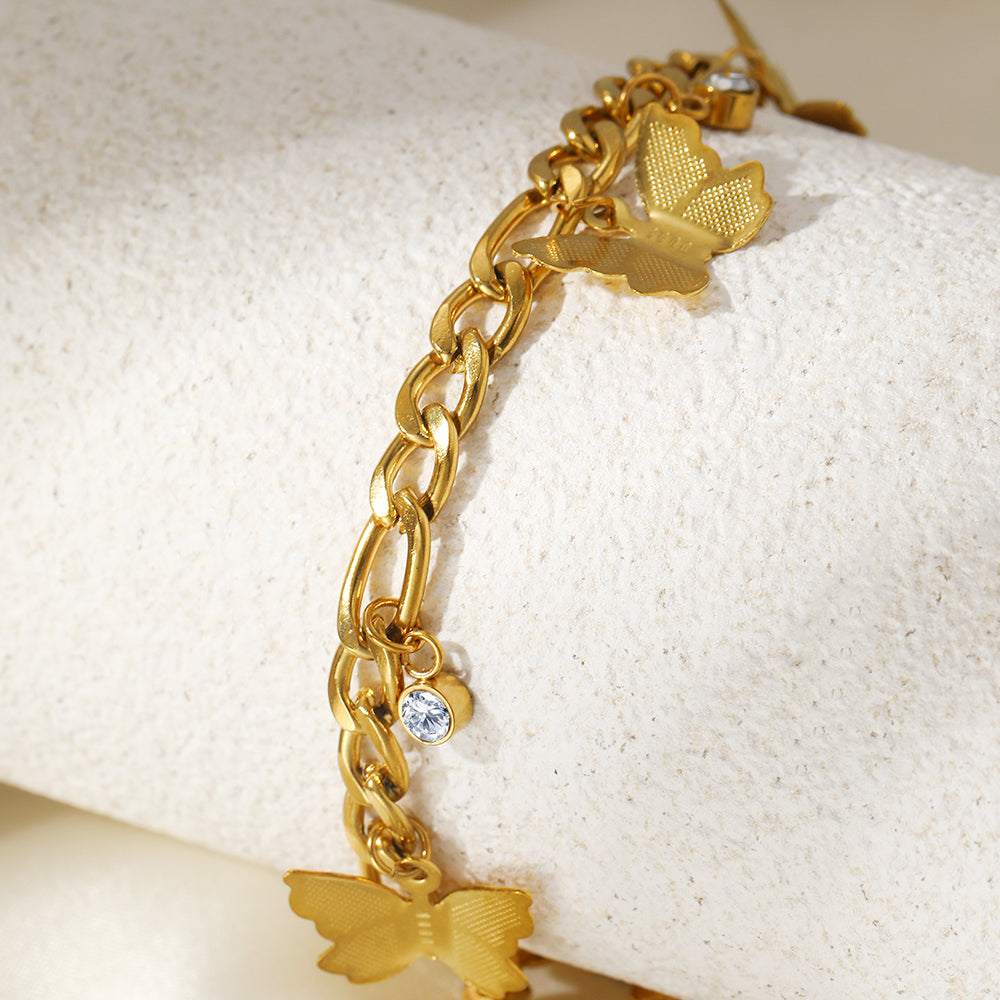 Butterfly Pendant Chain Anklet