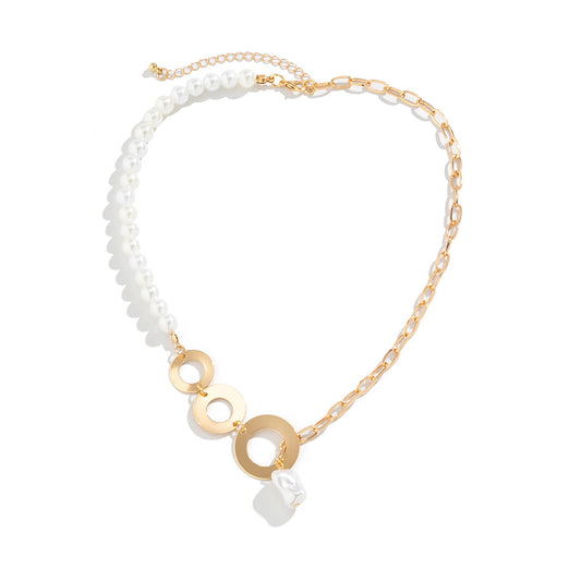 Asymmetric Pearl Necklace