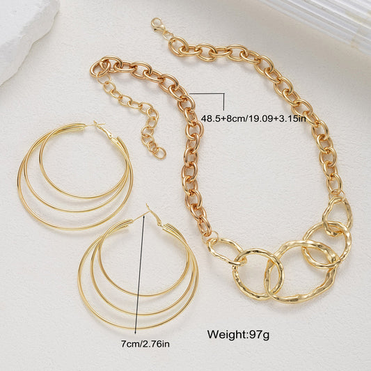3pc Chunky Gold Jewellery Set