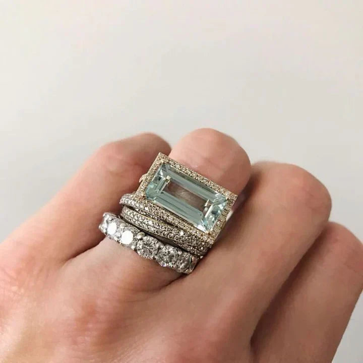 Chic Ocean-Inspired Ring Set
