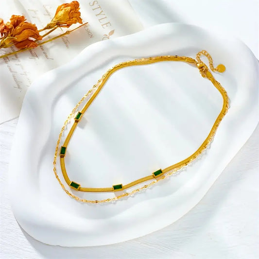 Sorella Gem Double Necklace