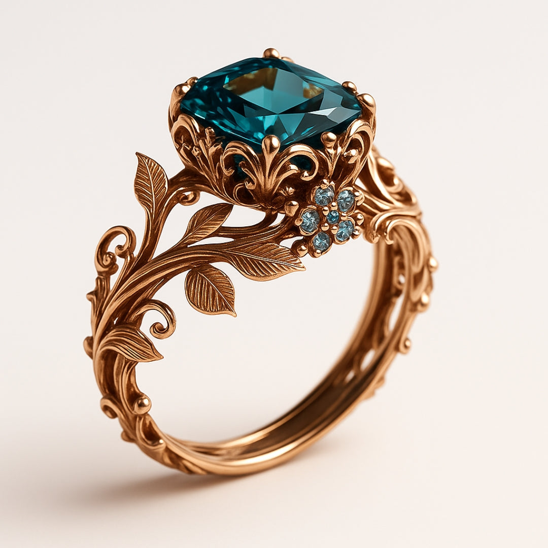 Emerald Green Crystal Ring