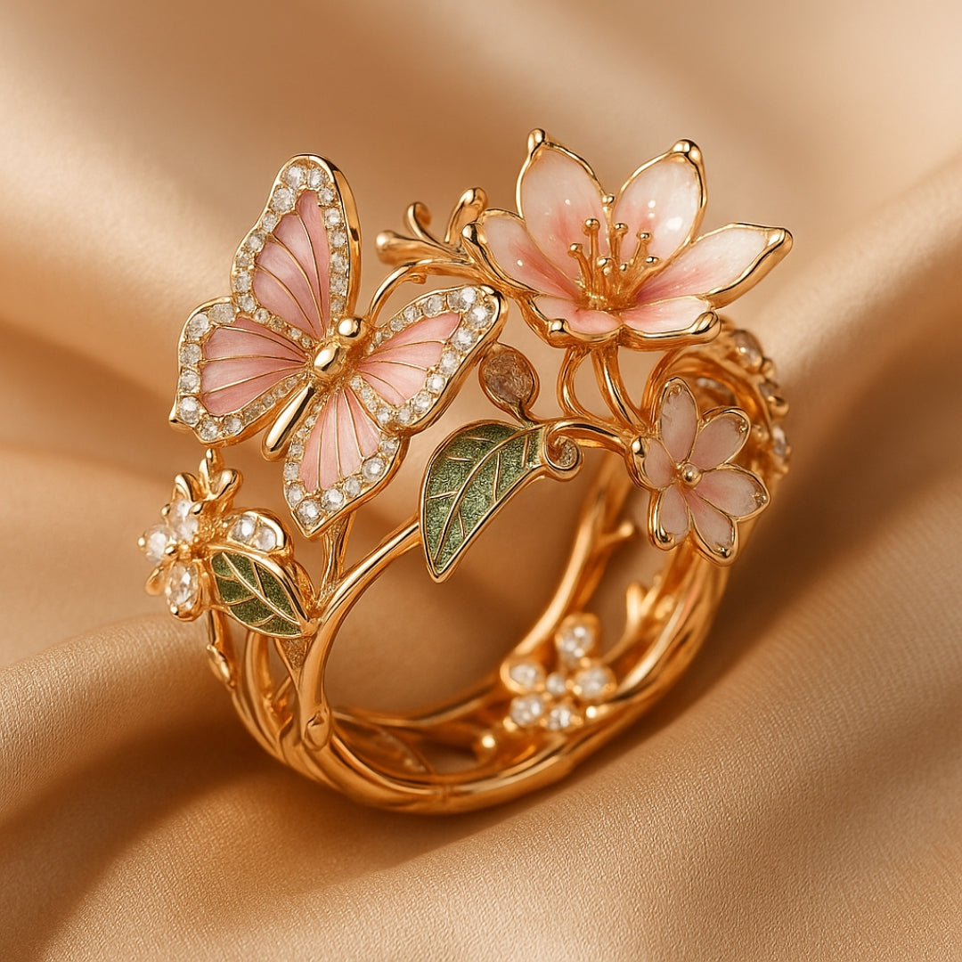 Radiant Butterfly Zirconia Ring