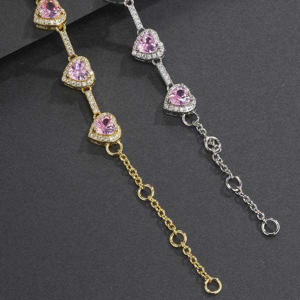 Heart-Shaped Pink Anklet