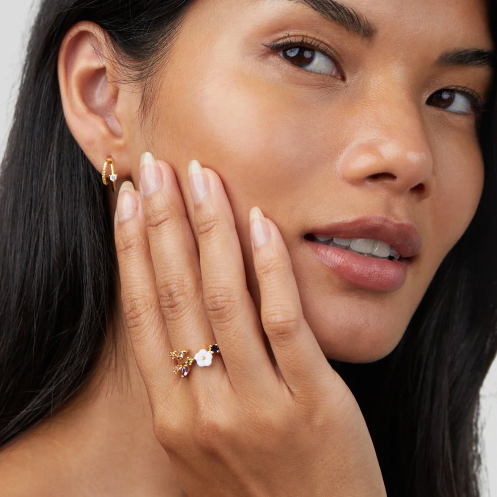 Joyful Gold Blossom Rings