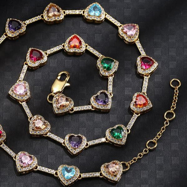 Vibrant Heart-Shaped Necklace