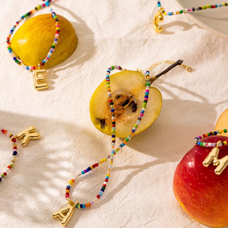 Vibrant Alphabet Pendant Necklace