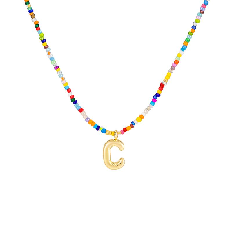 Vibrant Alphabet Pendant Necklace