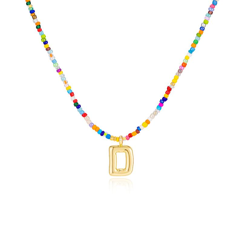 Vibrant Alphabet Pendant Necklace