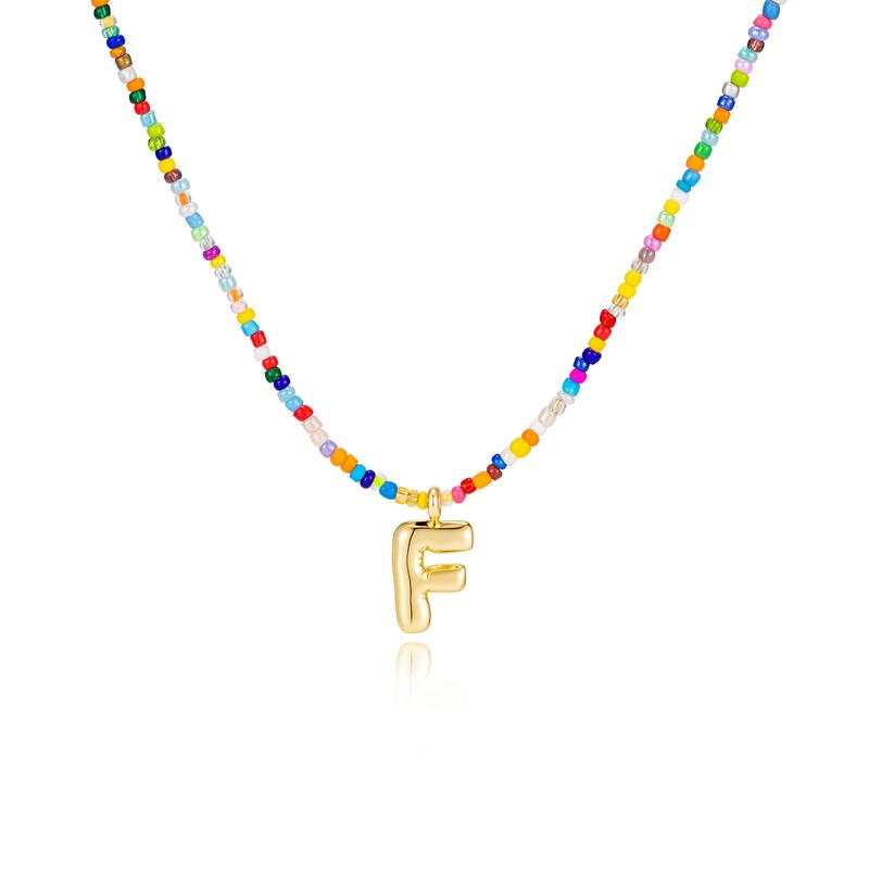 Vibrant Alphabet Pendant Necklace