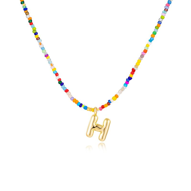 Vibrant Alphabet Pendant Necklace