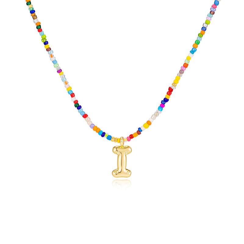 Vibrant Alphabet Pendant Necklace