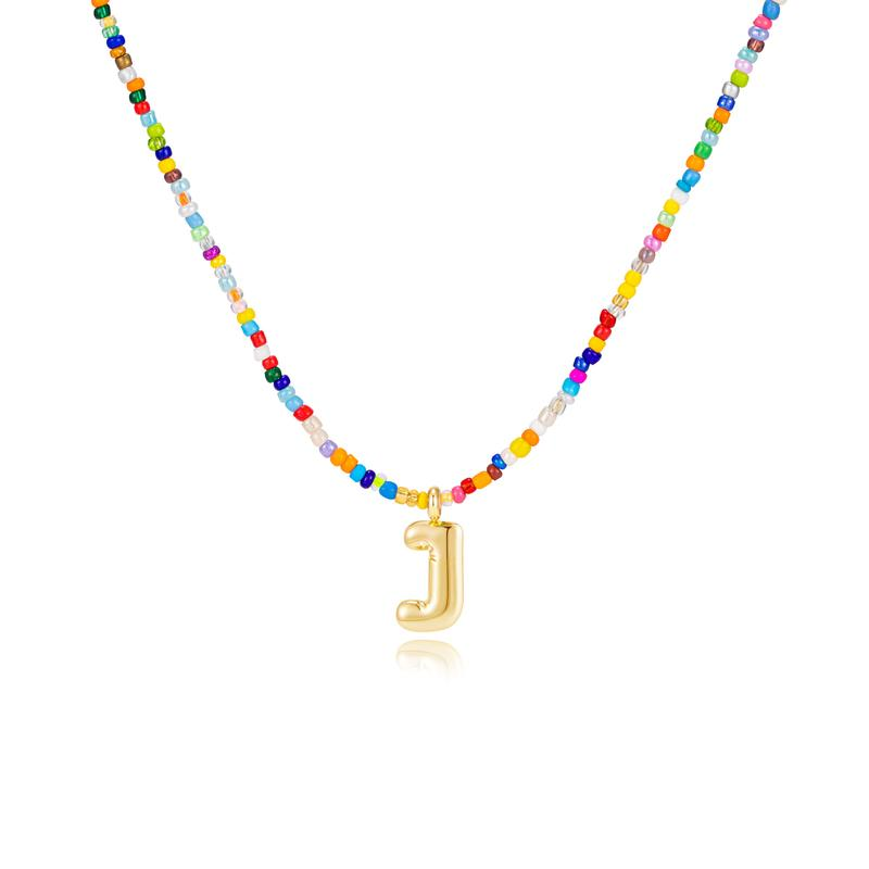 Vibrant Alphabet Pendant Necklace
