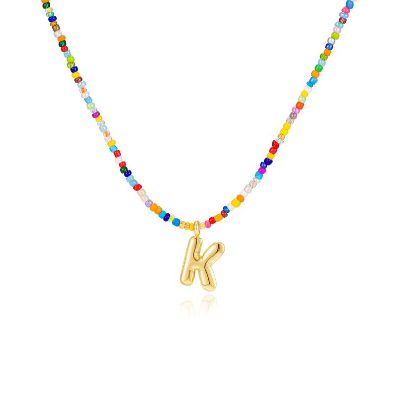 Vibrant Alphabet Pendant Necklace
