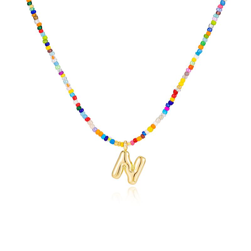Vibrant Alphabet Pendant Necklace