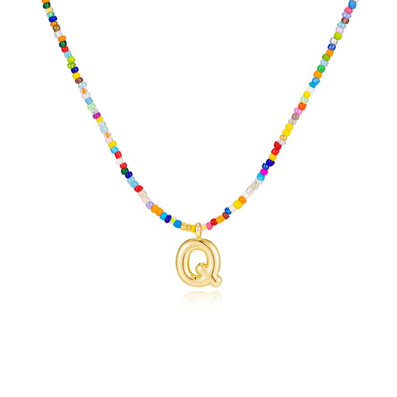 Vibrant Alphabet Pendant Necklace