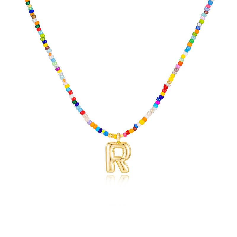 Vibrant Alphabet Pendant Necklace
